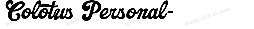 Colotus Personal字体转换